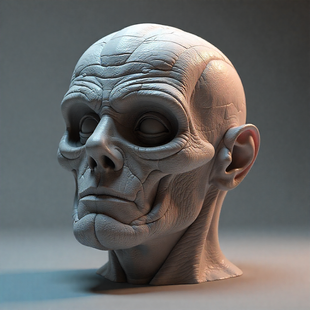 Modern 3D modeling studio workspace